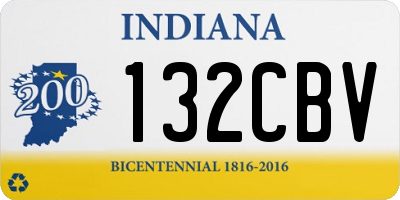 IN license plate 132CBV
