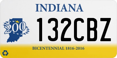 IN license plate 132CBZ