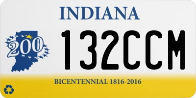 IN license plate 132CCM