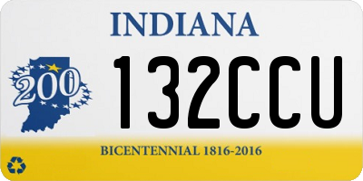 IN license plate 132CCU