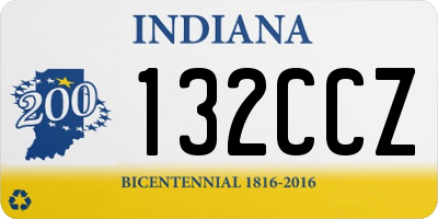 IN license plate 132CCZ