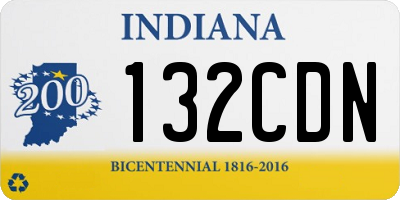 IN license plate 132CDN