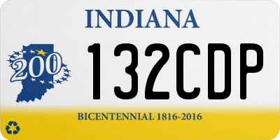IN license plate 132CDP