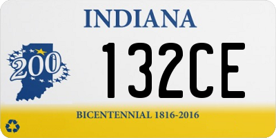 IN license plate 132CE