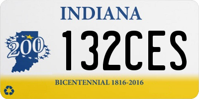 IN license plate 132CES