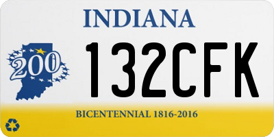 IN license plate 132CFK