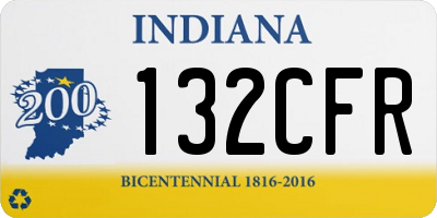 IN license plate 132CFR