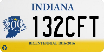 IN license plate 132CFT