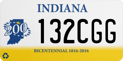IN license plate 132CGG