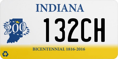 IN license plate 132CH