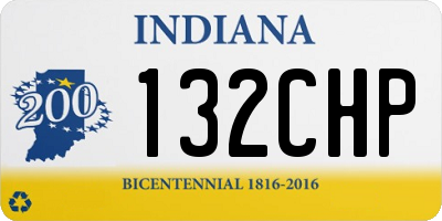 IN license plate 132CHP