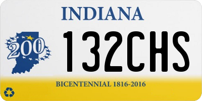 IN license plate 132CHS