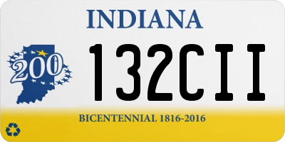 IN license plate 132CII
