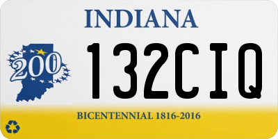 IN license plate 132CIQ