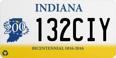 IN license plate 132CIY