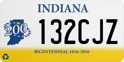 IN license plate 132CJZ