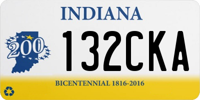 IN license plate 132CKA