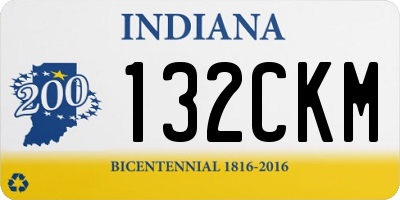 IN license plate 132CKM