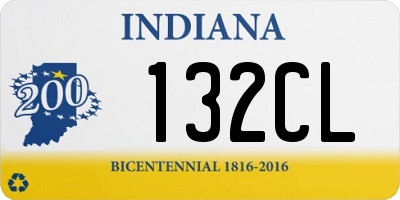 IN license plate 132CL