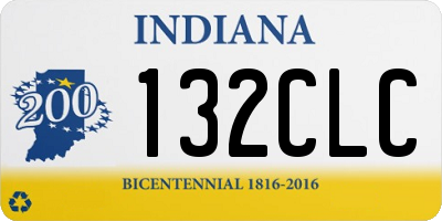 IN license plate 132CLC