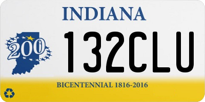 IN license plate 132CLU