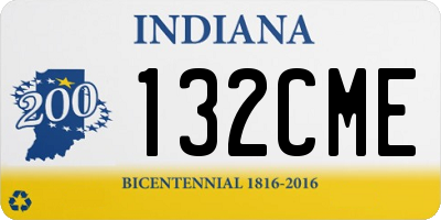 IN license plate 132CME
