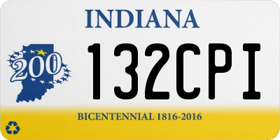 IN license plate 132CPI