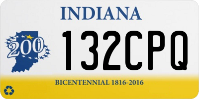 IN license plate 132CPQ