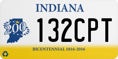 IN license plate 132CPT