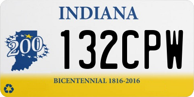 IN license plate 132CPW