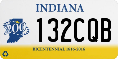 IN license plate 132CQB