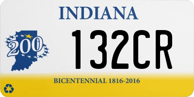 IN license plate 132CR