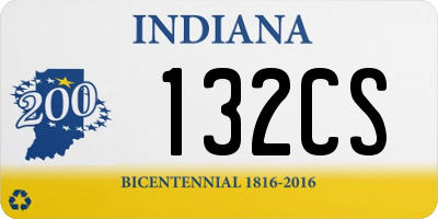 IN license plate 132CS