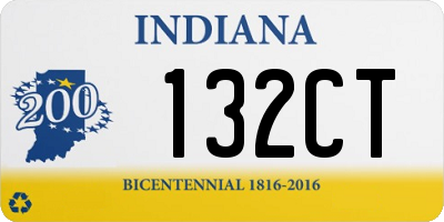 IN license plate 132CT