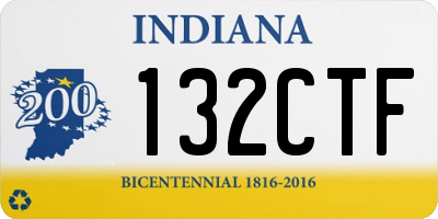 IN license plate 132CTF