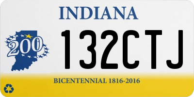 IN license plate 132CTJ