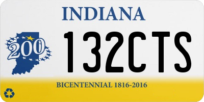 IN license plate 132CTS