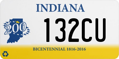 IN license plate 132CU