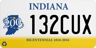 IN license plate 132CUX