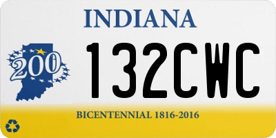 IN license plate 132CWC