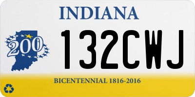 IN license plate 132CWJ