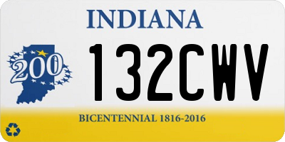 IN license plate 132CWV