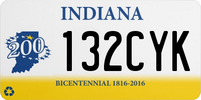 IN license plate 132CYK