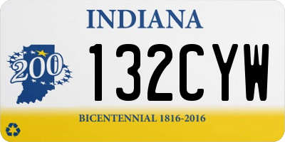 IN license plate 132CYW