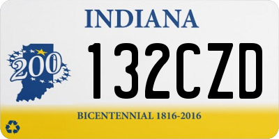 IN license plate 132CZD