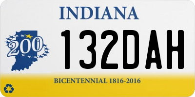 IN license plate 132DAH