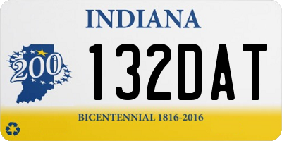 IN license plate 132DAT