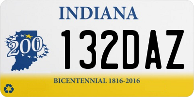 IN license plate 132DAZ