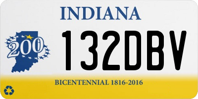 IN license plate 132DBV
