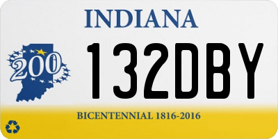 IN license plate 132DBY